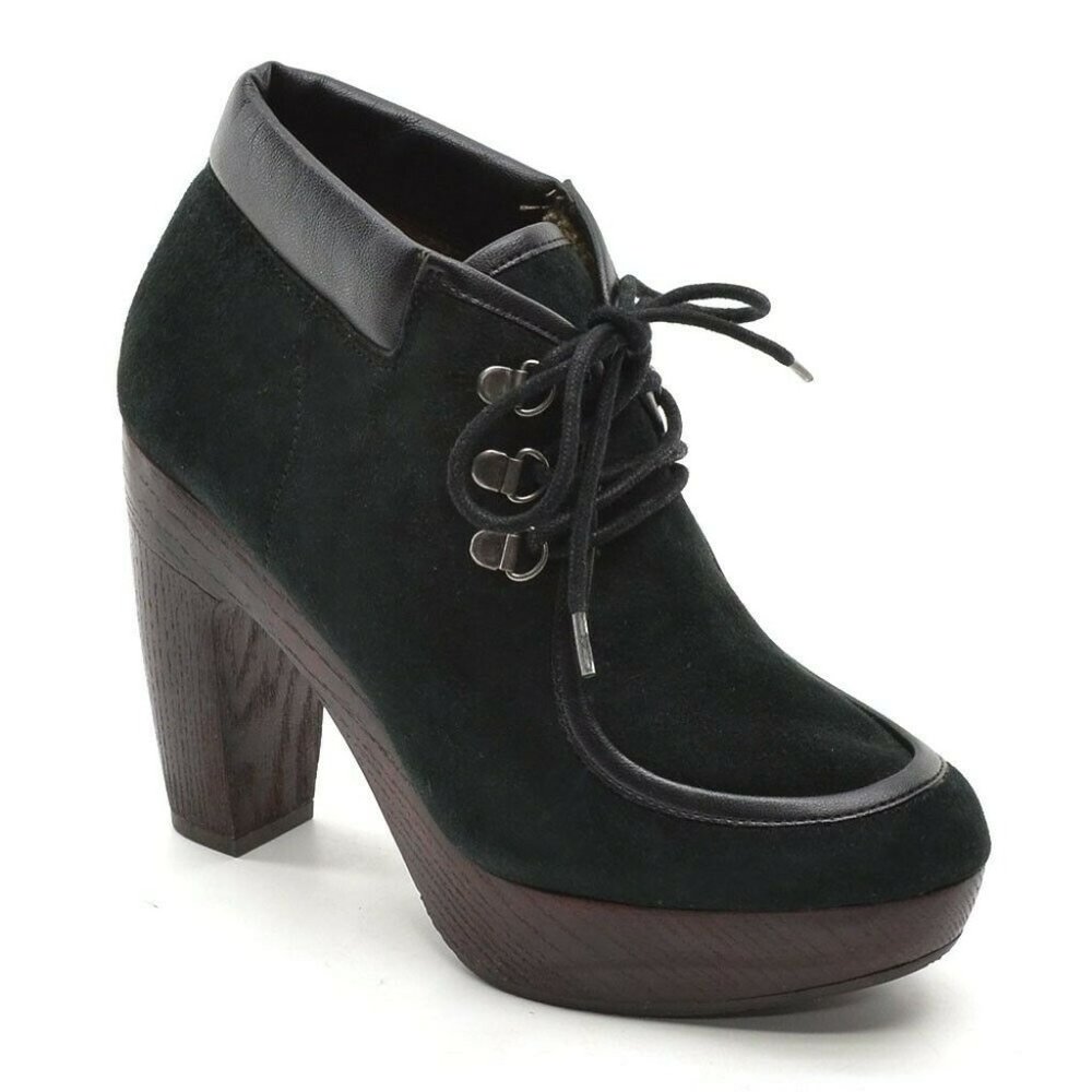 Lucky Brand Cendara Black Lace Up Booties 9.5 M
